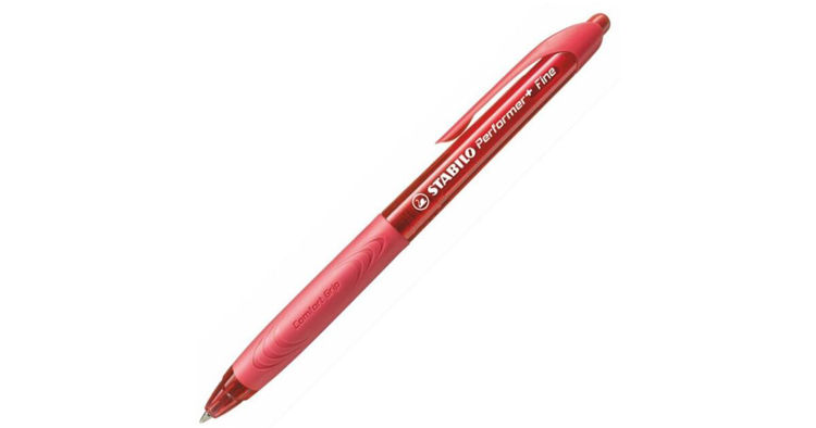 Picture of 8331 STABILO PERFORMER + FINE LINE RED BALL POINT PEN 0.7MM